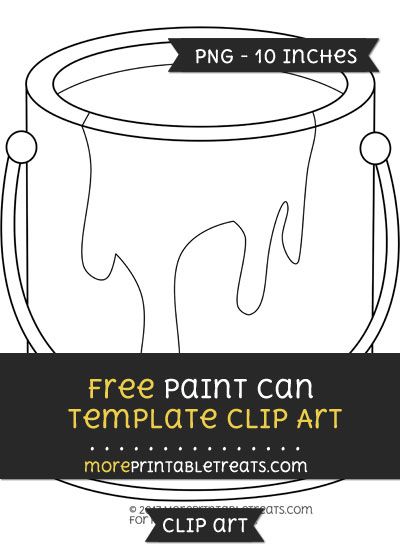 Paint Can Template - Clipart Bucket Template, Paint Buckets, Painting Templates, Paint Can, Black And White Lines, Printable Labels, Male Cards, Diy Wedding Decorations, Paint Party