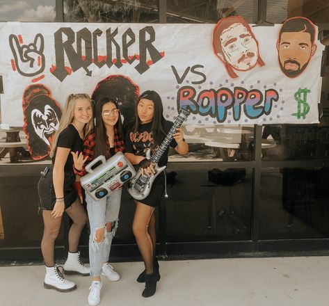 Rockstar Vs Rapper Spirit Week, Rapper Day Spirit Week, Spirit Weeks, School Spirit Week, Spirit Week Outfits, Spirit Week, Senior Year, Kpop Outfits, School Spirit