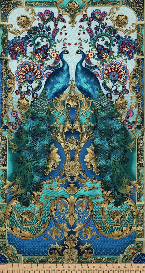 Peacock Wall Art, Peacock Colors, Peacock Decor, Timeless Treasures Fabric, Peacock Painting, Peacock Art, Foto Vintage, Hyde Park, Peacocks