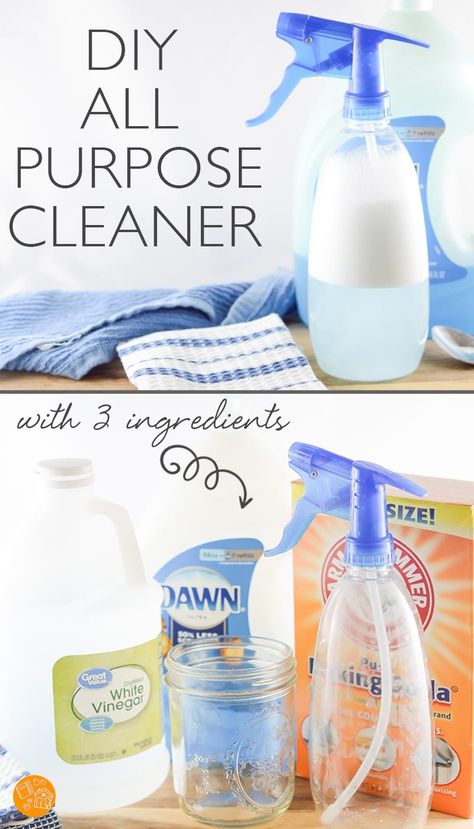 Make DIY all purpose cleaner with a few simple pantry staples! This makes a great homemade cleaner for the kitchen, bathroom, and all non porous surfaces. Love how easy this homemade cleaning spray is to make! Diy Kitchen Disinfectant Spray, All Purpose Cleaning Spray Diy, Viniger Cleaning Spray Diy, How To Make Multi Purpose Cleaner, Make Cleaning Products, Diy Cleaning Products Recipes How To Make, Diy Cleaning Products All Purpose, Bathroom Cleaning Spray Diy, Diy Disinfecting Cleaning Spray