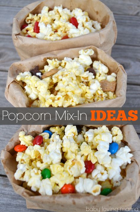 Popcorn Bar Toppings, Popcorn Mix Recipes, Family Movie Night Snacks, Pop App, Movie Night Popcorn, Popcorn Mix, Popcorn Treats, Movie Night Snacks, Popcorn Snacks