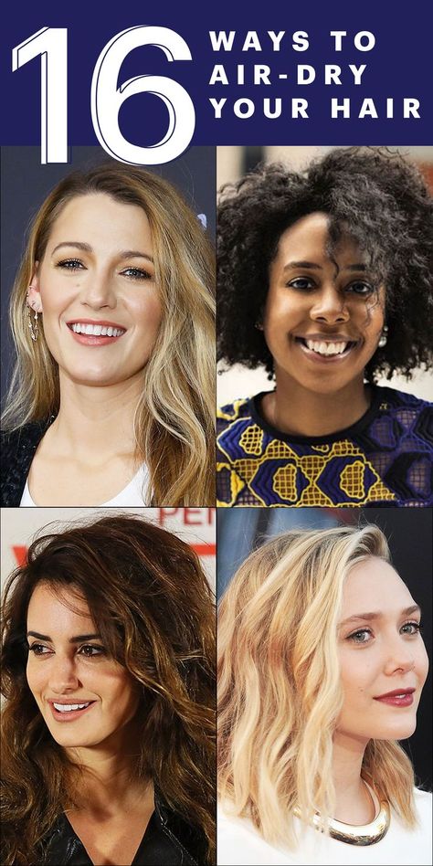 16 Ways to Air-Dry Your Hair (No Matter Your Hair Type) It's true: We've found the best techniques for air-drying your hair in beachy waves, polished bends, and pretty spirals. Each and every one has been vetted and perfected — by celebrities (such as the Olsens), their hairstylists, and the Allure editors. #hairhowto #beautyhowto #hairhack #hairtips #hairadvice #hairtype Twist And Clip Air Dry, Air Dry Wavy Hair, Hair Masks For Dry Damaged Hair, Hair Pics, Hair Without Heat, Hair Mask For Damaged Hair, Everyday Hair, Wavy Haircuts, Natural Wavy Hair