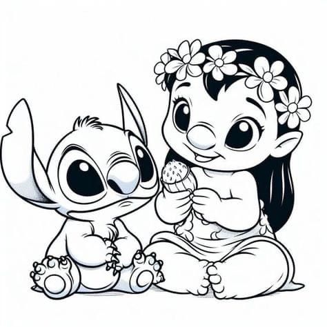 Cute Stitch Drawings, Stitch Disney Drawing, Stitch Drawing Ideas, Stitch Disney Cute, Lilo And Stitch Art, Lilo And Stitch Coloring Pages, Draw Stitch, Stitch Printable, Stitch Coloring