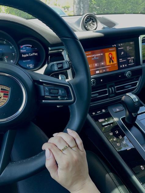 Cartier ring
Porsche 
Porsche macan 
Black Porsche 
Black Porsche macan 
Almond nails
Nude nails 
Natural nails Porsche Macan Gts Interior, Porche Macan 2022, Porche Macan Interior, Porsche Macan Aesthetic, Porsche Macan Interior, Porsche Macan Gts, Dream Life Goals, Black Porsche, Porsche Macan