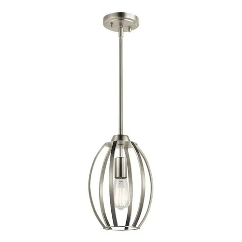 Kichler Tao Brushed Nickel Modern/Contemporary Teardrop Mini Pendant Light in the Pendant Lighting department at Lowes.com Brushed Nickel Pendant Lights, The Tao, Cage Pendant Light, Kichler Lighting, Single Pendant Lighting, Pendant Fixture, Arts Crafts Style, Kitchen Pendants, Mini Pendant Lights