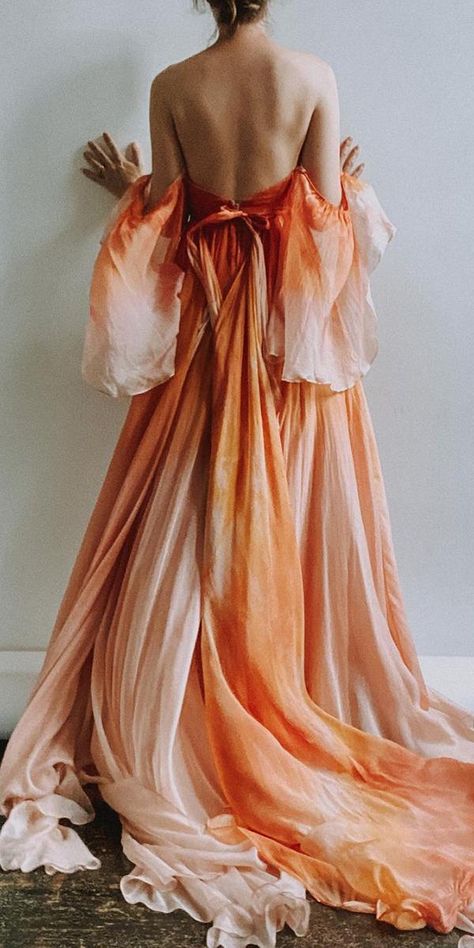 15 Colored Wedding Dresses To Make You A Stylish Bride Off Color Wedding Dress, Alternate Color Wedding Dresses, Alternative Bridal Dresses, Rust Orange Wedding Dress, Nonconventional Wedding Dress, Peach Color Wedding Dress, Colored Beach Wedding Dress, Unique Colorful Wedding Dresses, Unique Color Wedding Dresses