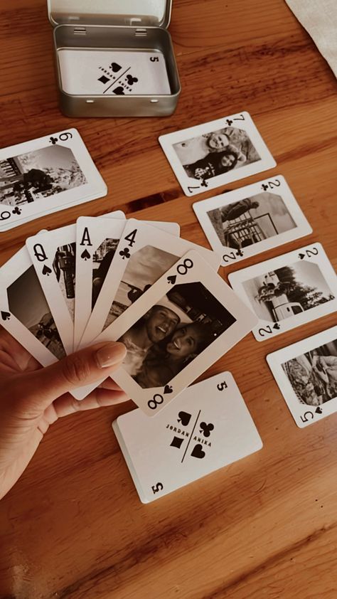 For Anniversary, Photo Playing Cards, 1st Wedding Anniversary Gift, Wedding Guest Books, Creative Gifts For Boyfriend, Bf Gifts, 1st Wedding Anniversary, Cute Couple Gifts