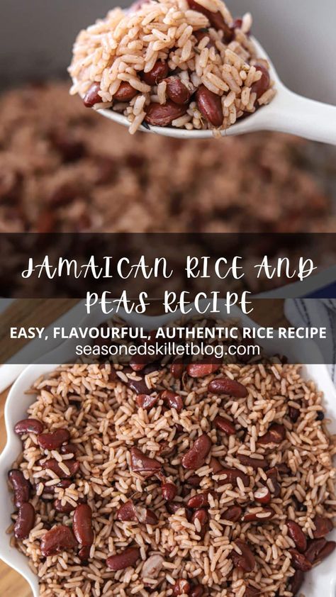 Authentic Rice And Peas Jamaican, Stew Peas And Rice Jamaican, Jamaican Spinach Recipe, Jamician Rice And Peas, Red Pea Soup Jamaican, Rice And Peas Jamaican Canned Beans, Jamaican Rice And Peas With Canned Beans, Jamaican Red Beans And Rice Recipe, Caribbean Cookout