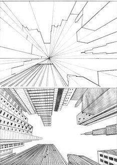 This is awesome but not very realistic.., good tips New York Perspective Drawing, City In Perspective, Lukisan Lanskap, Sky Line, One Point Perspective, Siluete Umane, Seni Dan Kraf, Perspective Art, Drawing Faces