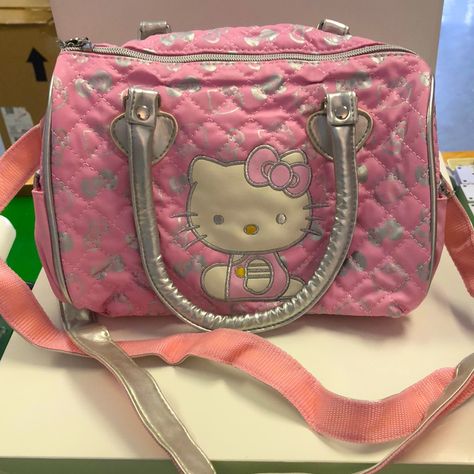 Hello Kitty Mini Duffle Bag Mini Duffle Bag, Kitty Accessories, Y2k Accessories, Hello Kitty Accessories, Hello Kitty Pink, Super Nails, Pretty Bags, Sanrio Characters, Cute Bags