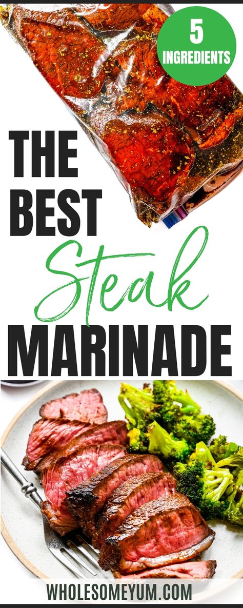 Steak Tip Marinade, Easy Steak Marinade, Recipe For Steak, Easy Steak Marinade Recipes, Best Steak Marinade, Asian Marinade, Steakhouse Recipes, Balsamic Steak, Steak Marinade Recipes