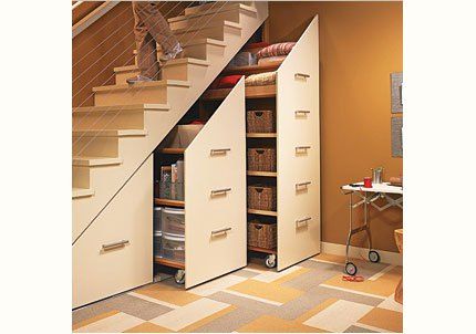 These are so cool don’t you think? I originally saw these on Pinterest (you can find me on Pinterest here) and followed them back to Workbench Magazine. They have created these really cool ca… تحت الدرج, Stair Makeover, Home Improvement Show, Staircase Storage, Diy Staircase, Stairs Makeover, Under The Stairs, Staircase Decor, Hemma Diy