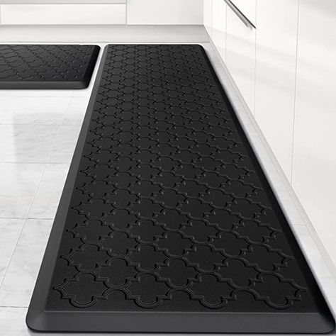 ANTI-FATIGUE: The SoftDuo anti fatigue kitchen mats is made from ultra-thick gel foam and is ergonomically engineered to provide greater comfort than other mats. Perfect for people who stand for long periods of time, to help improve circulation and posture and relieve back pain, and to ensure that you are able to stand comfortably while working in the kitchen or at any work station. Standing Mat, Anti Fatigue Kitchen Mats, Kitchen Rugs And Mats, Anti Fatigue Mat, Relieve Back Pain, Kitchen Carpet, Rugs And Mats, Kitchen Mats, Kitchen Rugs