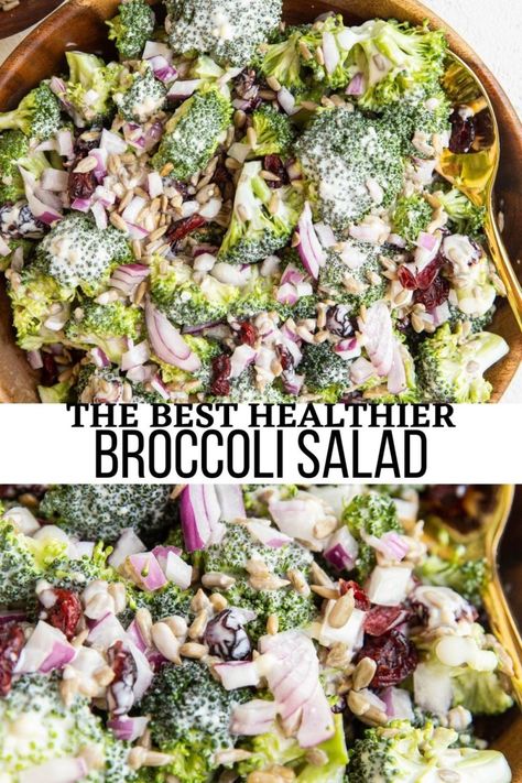 Best Broccoli Salad Recipe, The Best Broccoli, Healthy Broccoli Salad, Best Broccoli, Healthy Broccoli, Salad Summer, Broccoli Salad Recipe, Creamy Dressing, Cauliflower Salad