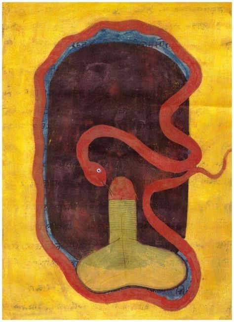 Purva Bhadrapada, Purva Phalguni, Tantra Painting, Painting Snake, Codex Seraphinianus, Vintage Old Paper, Alchemy Magic, Om Art, Tantra Art