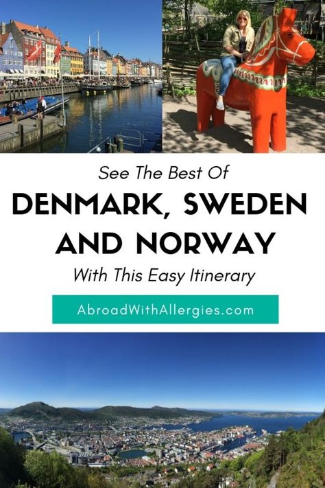 See The Best Of Denmark, Sweden, And Norway With This Easy Itinerary - Abroad With Allergies Scandinavia Itinerary, Travel Denmark, Travel Sweden, Norway Trip, Travel Norway, Curious People, Visit Stockholm, Denmark Travel, Sweden Travel