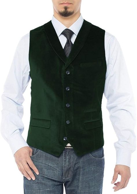 Sxfashbrd Mens Slim Fit Velvet Vest Shawl Lapel Waistcoat Business Formal Party Waistcoat for Wedding Suit for Tuxedo Green at Amazon Men’s Clothing store Velvet Waistcoat Men, Velvet Waistcoat, Waistcoat Men, Velvet Vest, Wedding Suit, Business Formal, Formal Party, Wedding Suits, Clothing Store