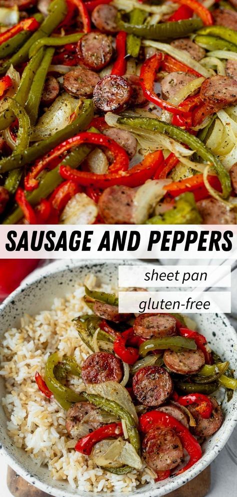 Sheet Pan Sausage And Peppers, Sheet Pan Sausage, Easy Sheet Pan Dinners, Budget Friendly Dinner, Sheet Pan Suppers, Sheet Pan Dinners Recipes, Pan Dinners, Sausage And Peppers, Sheet Pan Dinners