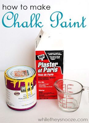 Chalk paint: 2 cups paint (nothing glossier than eggshell), 1/3 Plaster of Paris, 2 tablespoons water Make Chalk Paint, Chalk Paint Recipe, Diy Chalk, Chalk Paint Projects, Paint Kitchen, Diy Chalk Paint, Chalk Painting, Plaster Of Paris, Cabinet Ideas