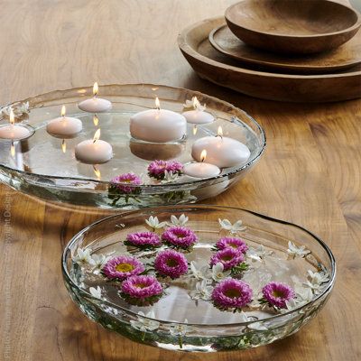 Hand turned from a single block of teak. These bowls and trays proudly display the rings and patterns of the honoured trees that sired them. They are almost too beautiful to cover with food or accoutrements. | Millwood Pines Chiku Tray-7.9 dia x .6 Brown 9.8 x 9.8 in | CBLK2162_88492310 | Wayfair Canada Large Bowl Centerpiece, Glass Bowl Centerpieces, Glass Bowl Decor, Teak Tray, Teak Bowl, Clear Bowls, Candle Displays, Bowl Candle, Wood Bowl