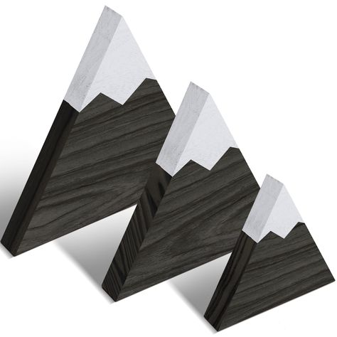 PRICES MAY VARY. Farmhouse Mountain Nursery Decor: the package comes with 3 pieces of wooden adventure mountain table decor centerpieces in triangle shape, full of retro and farmhouse style, adding a splash of color to your home Size Details: wooden mountain decors for farmhouse are available in 3 sizes, namely about 6.61 x 7.01 inches/ 16.8 x 17.8 cm (H x W), 5.51 x 5.75 inches/ 14 x 14.6 cm (H x W), 4.53 x 4.53 inches/ 11.5 x 11.5 cm (H x W), the thickness of them is about 0.79 inches/ 2 cm; Y Table Centerpieces For Home Farmhouse, Adventure Nursery Decor, Mountain Shelf, Mountain Wood Art, Adventure Decor, Decor Centerpieces, Table Centerpieces For Home, Adventure Mountain, Mountain Nursery