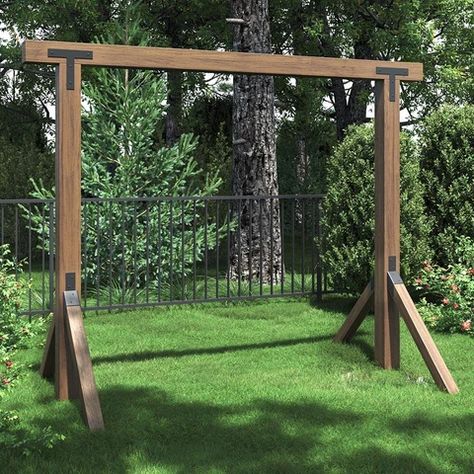 DIY Bracket Kit For Porch Swings And Daybed Porch Swings – ThePorchSwingCompany.com Hammock Stand Pergola, Front Porch Swings, Patio Swings, Garden Swings, Swing Set Diy, Diy Swing, Front Porch Swing, Outdoor Glider, Backyard Swings