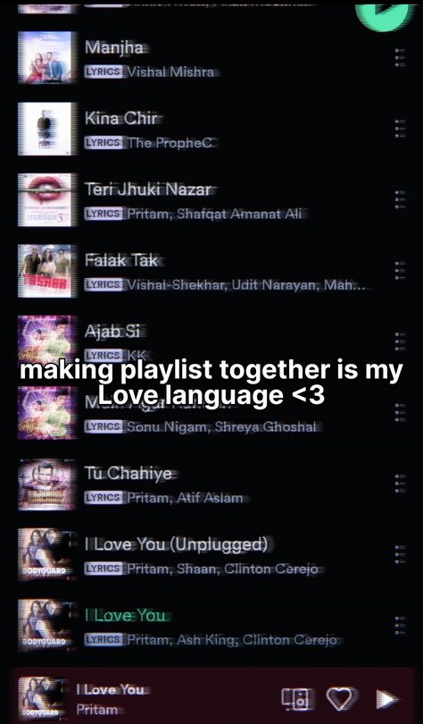 Songs For Insta Notes, Aesthetic Bollywood Songs, Songs Suggestions, Insta Songs, Songs For Boyfriend, Music Suggestions Instagram Story, I Love You Song, Music Suggestions, Songs That Describe Me