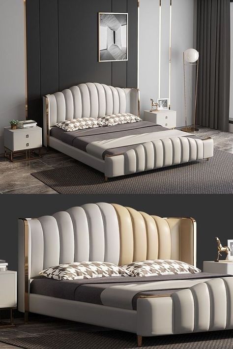 latest bed design 2023 latest bed trends bed back design latest modern bedroom design door modern bed design ideas Leather Bed Bedroom, Bedroom Sets Furniture King, Bed Back Design, Bed Headboard Design, Bed Frame Design, Bedroom Interiors, Sofa Bed Design, Bed Design Modern, Bedroom Bed Design