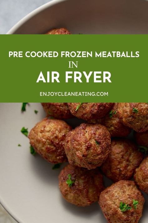 Frozen Meatballs Meatballs In Air Fryer, Frozen Turkey Meatballs, Frozen Italian Meatballs, Cooking Frozen Meatballs, Air Fryer Recipes Chicken Tenders, Frozen Meatball Recipes, Meatless Meatballs, Cooks Air Fryer, Frozen Turkey