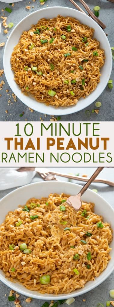 Peanut Ramen Noodles, Thai Peanut Ramen, Peanut Ramen, Ramen Noodles Recipe, Noodle Dinner, Easy Ramen, Resep Pasta, Ramen Recipe, Noodle Recipe