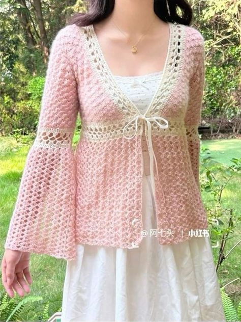 Crochet Sweater Design, Mode Hijabi, Crochet Fairy, Pakaian Feminin, Crochet Business, Crochet Design Pattern, Crochet Clothing And Accessories, Crochet Fashion Patterns, Funny Text