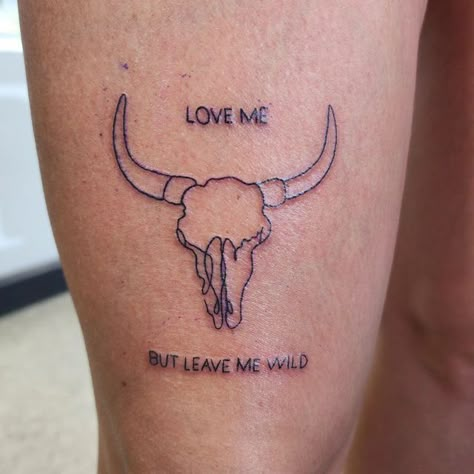 Western Bull Skull Tattoo, Cowboys And Angels Tattoo, Western Inspired Tattoos, Rdr2 Tattoo, Rock And Roll Tattoo, Bull Skull Tattoos, Cowgirl Tattoos, Country Tattoos, Dream Country