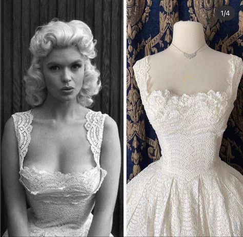 1950s Fashion Hollywood, 50s Dresses Aesthetic, 50s Bride Dress, 1950s Dress Aesthetic, White 1950s Dress, Old Hollywood Glamour Dress, 1950s Casual Dress, Vintage Formal Dresses 1950s, 1950s Style Wedding Dress