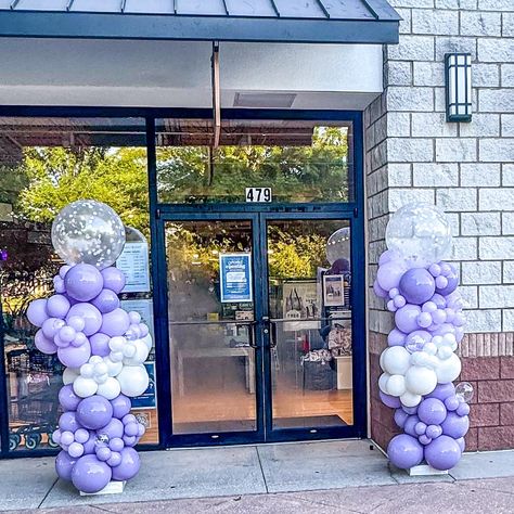 A Beautiful Grand Opening for @thepaperstore 💜🤍 This is our Organic Arch & Organic Columns 🤩 Grand Opening Balloon Ideas, Grand Opening Decor, Organic Balloon Column, Business Balloons, Balloon Ideas, Balloon Columns, Balloon Decor, Decorations Party, Book Launch