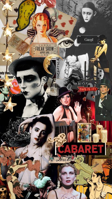 #cabaret Cabaret Background, Dark Caberet Aesthetic, Cabaret Stage Design, Cabaret Musical Aesthetic, Sally Bowles Aesthetic, Caberet Theme Party, Cabaret Goth Aesthetic, Emcee Cabaret Costume, Cabaret Quotes