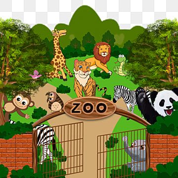 Zoo For Kids, Zoo Images, Zoo Cartoon, Zoo Illustration, Animal Clipart Free, Zoo Clipart, Cartoon Zoo Animals, Zoo Drawing, Zebra Clipart