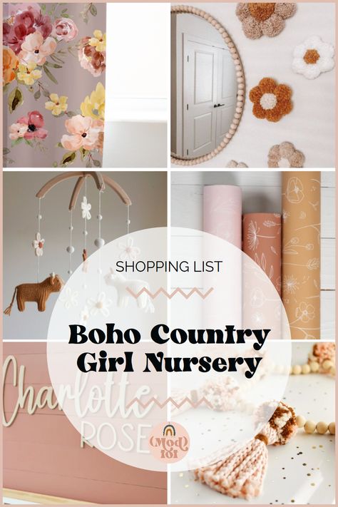 Country Girl Nursery, Country Baby Girl Nursery, Floral Baby Girl Nursery, Western Baby Nurseries, Western Baby Girls, Boho Baby Girl Nursery, Country Baby Girl, Country Nursery, Boho Nursery Girl