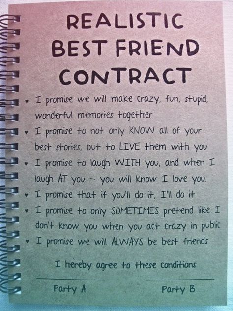 Best Friend Contact, Best Friend Contract, Friend Contract, Presents For Boyfriend Diy, Best Friend Notes, Scrapbook For Best Friend, Best Friend Application, Friend Application, Letter To Best Friend