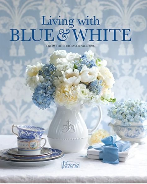 Victorian Display, Hydrangea Season, Flow Blue China, Victoria Magazine, Blue White Decor, Flowers In A Vase, White Living, Flow Blue, Guilty Pleasure