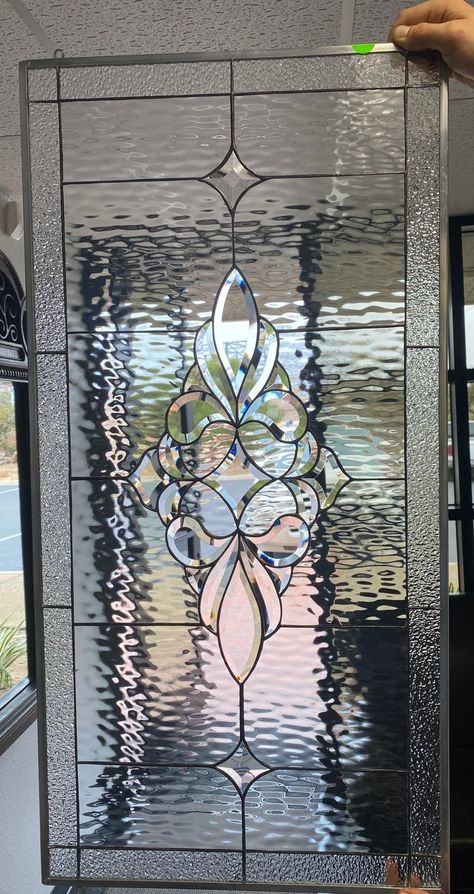 Stunning Traditional Clear Beveled Leaded Stained Glass - Etsy Stained Glass Window Ideas, Victorian Stained Glass Panels, Cabinet Inserts, Inch By Inch, Leaded Glass Door, Stained Glass Church, Leaded Glass Windows, Stained Glass Window Panel, Stained Glass Decor