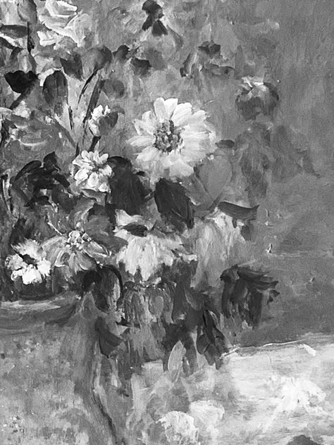 Famous Paintings Black And White, Classic Art Black And White, Black And White Impressionist Art, Painting Black And White Aesthetic, Black And White Painting Aesthetic, Grey And Black Painting, Achromatic Aesthetic, Black And White Aesthetic Painting, Aesthetic Art Black And White