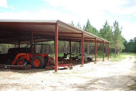 Tractor-Sheds Tractor Shed Ideas, Tractor Shed, Shed Building, Farm Shed, Small Tractors, On The Farm, The Farm, Tractor, Gazebo