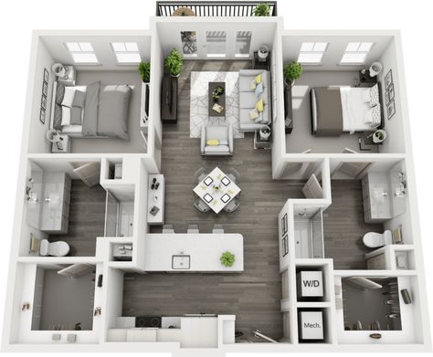 Apartment Layout 2 Bedroom, Bloxburg Apartment Layout, 2 Bedroom Apartment Floor Plan, Small Apartment Floor Plans, Small Apartment Layout, Small House Layout, Tiny House Loft, Apartment Floor Plan, Condo Interior