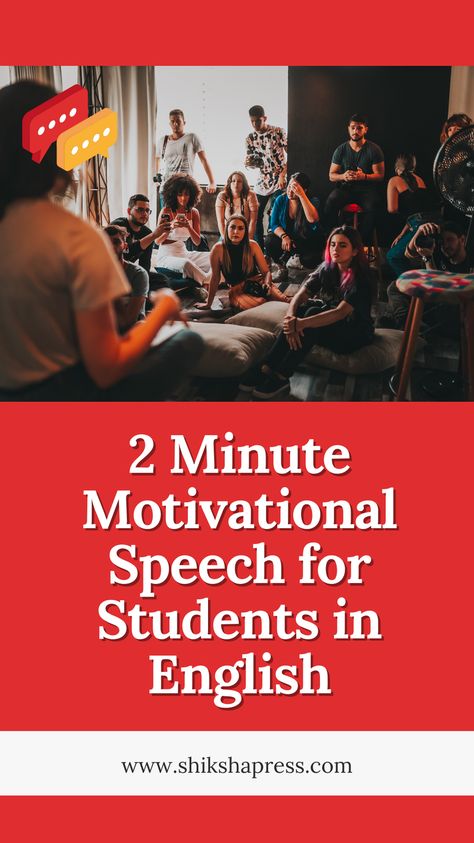 2 Minute (Two Minute) Motivational Speech for Students Inspirational Speeches Sample formats for Young School Students and Kids Motivational speeches for students (All Classes) are important because Speeches serve as catalysts for self-improvement, inspiration, and engagement. They help students realize their potential and ignite their inner drive. Inspirational Speech For Students, Children's Day Speech, Speech For Students, Motivational Speech For Students, Student Council Speech, Motivational Topics, Student Presentation, Speech Topics, English For Students