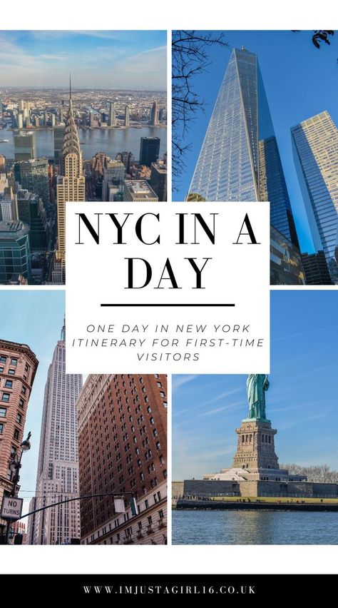 Are you planning a trip to New York City for the first time? Are you wondering whether it’s possible to see NYC in a day? Do you need help putting together the perfect New York itinerary to ensure that you see and do as much as possible in just one day? You’ve come to the right place! If you’re a first-time visitor to the Big Apple and you want some help planning a trip to New York, check out my ultimate guide below on how to see NYC in one day! One Day In Nyc, New York Itinerary, Day In New York City, Nyc Itinerary, Day In Nyc, Living In Nyc, New York City Guide, New York City Vacation, Trip To New York