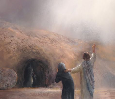 Jesus raises Lazarus from the dead Jesus Is My Friend, Images Of Faith, Raising Of Lazarus, Prayer Of Praise, Jesus Wept, Church Backgrounds, Jesus Is Coming, Biblical Art, Lion Of Judah