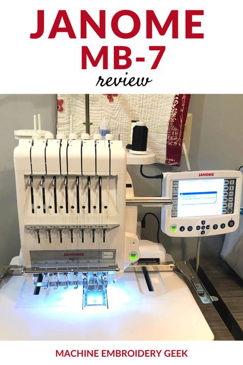 Janome MB-7 embroidery machine review |#machineembroidery #Janome #MB-7 #embroiderymachine Machine Embroidery Basics, Used Embroidery Machines, Embroidery Machine Reviews, Janome Embroidery Machine, Janome Embroidery, Best Embroidery Machine, Machine Embroidery Tutorials, Brother Embroidery Machine, Embroidery Tools