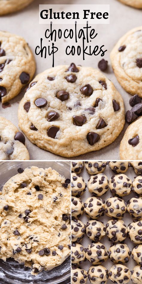 Gluten Free Chocolate Chip Cookies Easy, Gluten Free Chocolate Chip Cookie Dough, Gluten Free Cookies Easy, King Arthur Gluten Free, Gluten Free Banana Muffins, Healthy Cookie, Gluten Free Cookie Recipes, Gluten Free Chocolate Chip Cookies, Soft Chocolate Chip Cookies