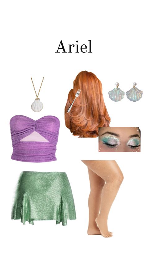 #halloweencostume #collegecostume #arielcostume #ariel #mermaid #costumeideas #gingercostume Disney Princess College Costume, Arial Costume, Ariel Outfit Ideas, Mermaid Halloween Outfit, Ariel Halloween, Ariel Halloween Costume, Disney Princess Halloween Costumes, Halloween Costumes Women Scary, Disney Princess Halloween