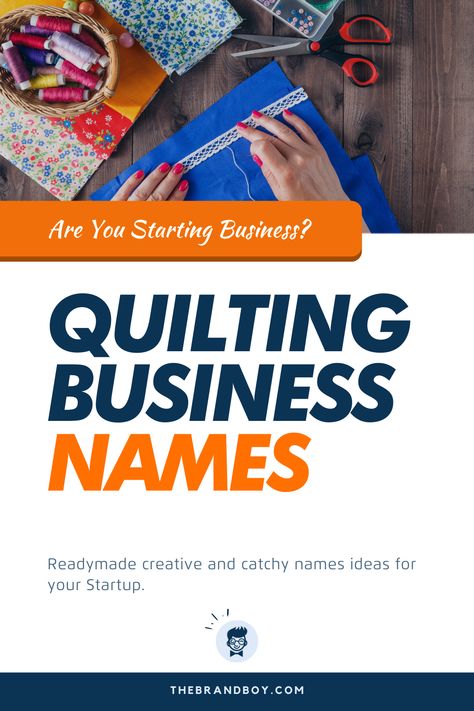 Quilting businesses often provide settings where quilters gather to work on projects and purchase supplies. If you love machine quilting, it’s possible to turn your passion into a nice income. #BusinessNames #CatchyNames #NamesIdea #SmallBusinessNames #QuiltingBusinessNames Quilt Shop Names, Creative Company Names, Sewing Nook, Quilting Business, Fabric Outlet, Catchy Names, Butterfly Quilt, Creative Names, Love Machine